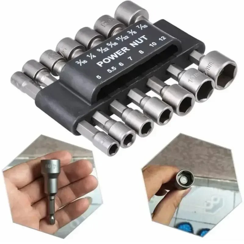 Power Tools Extension - 9/14Pcs Set Socket Wrench Power Drill