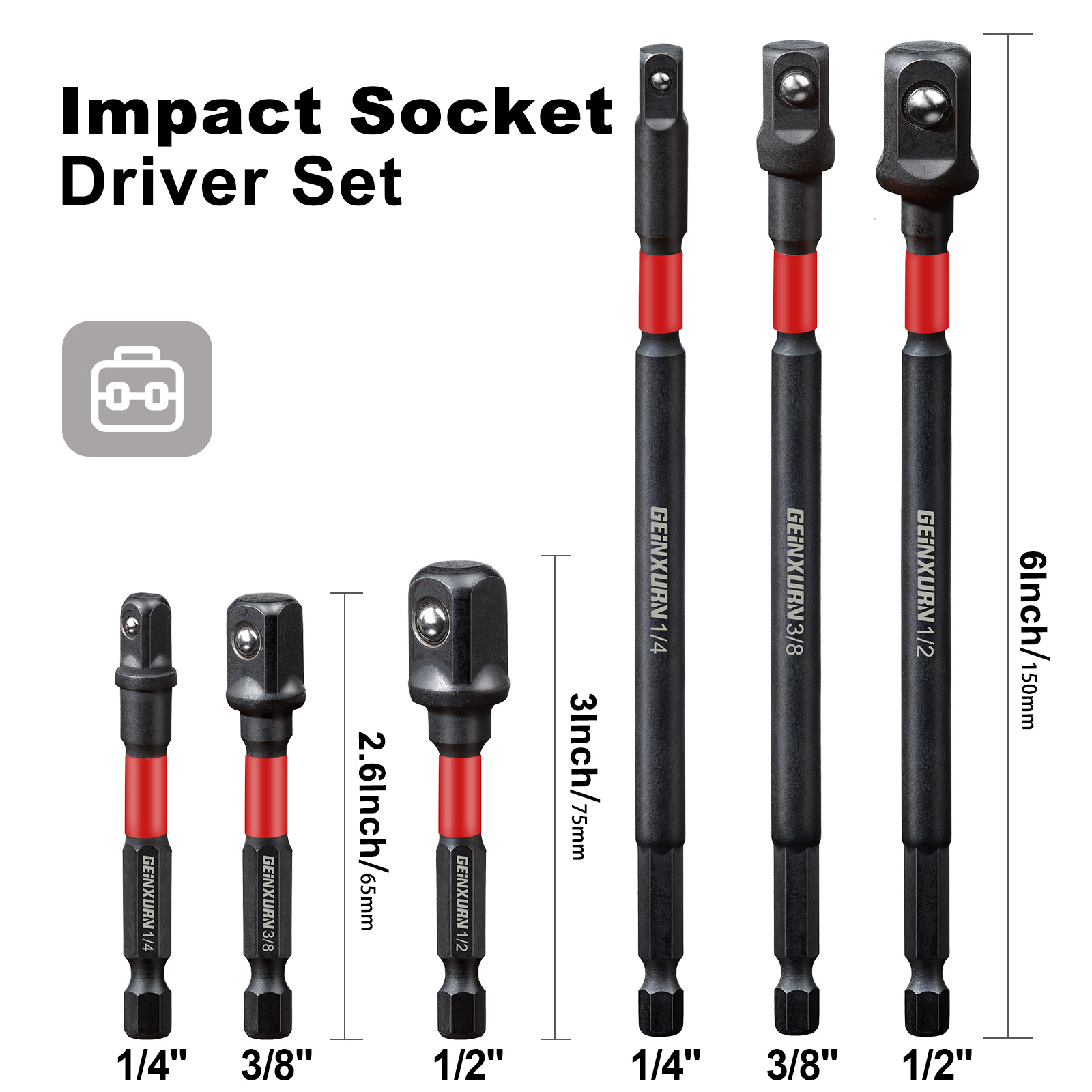 Geinxurn Impact Socket Adapter - Power Tools Impact Wrench 评论和价格