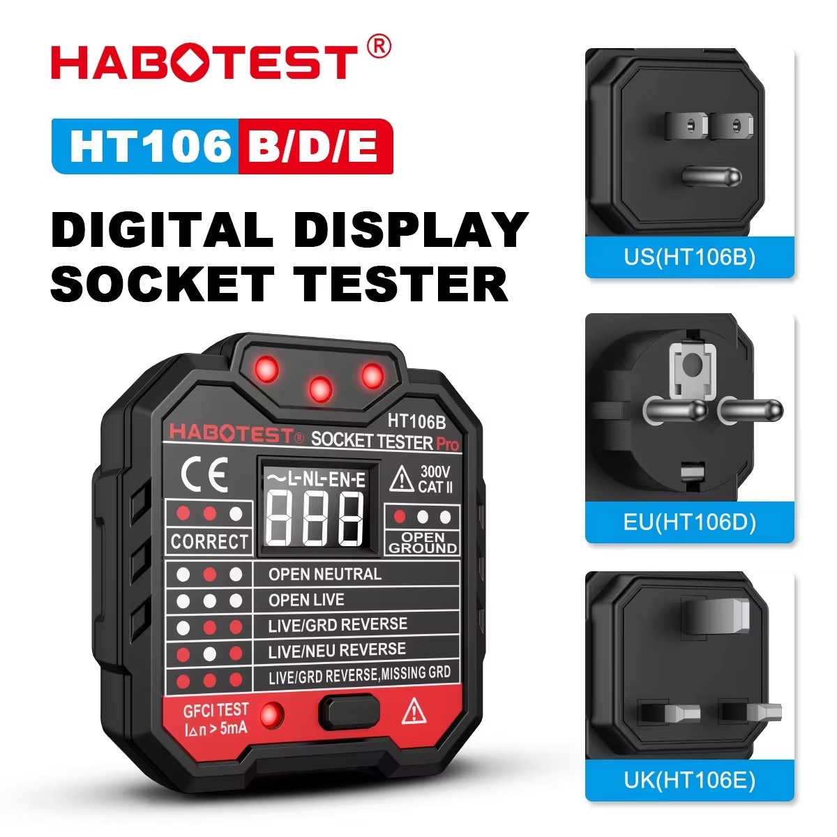 HT106 Digital Socket Tester Pr - Power Tools Uk Review 评论和价格