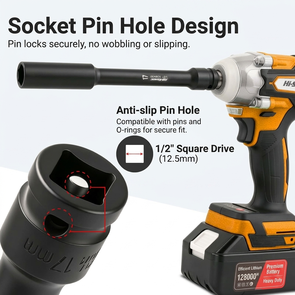 1/2 Inch Drive Extra Long Impa - Power Tools Impact Wrench 评论和价格