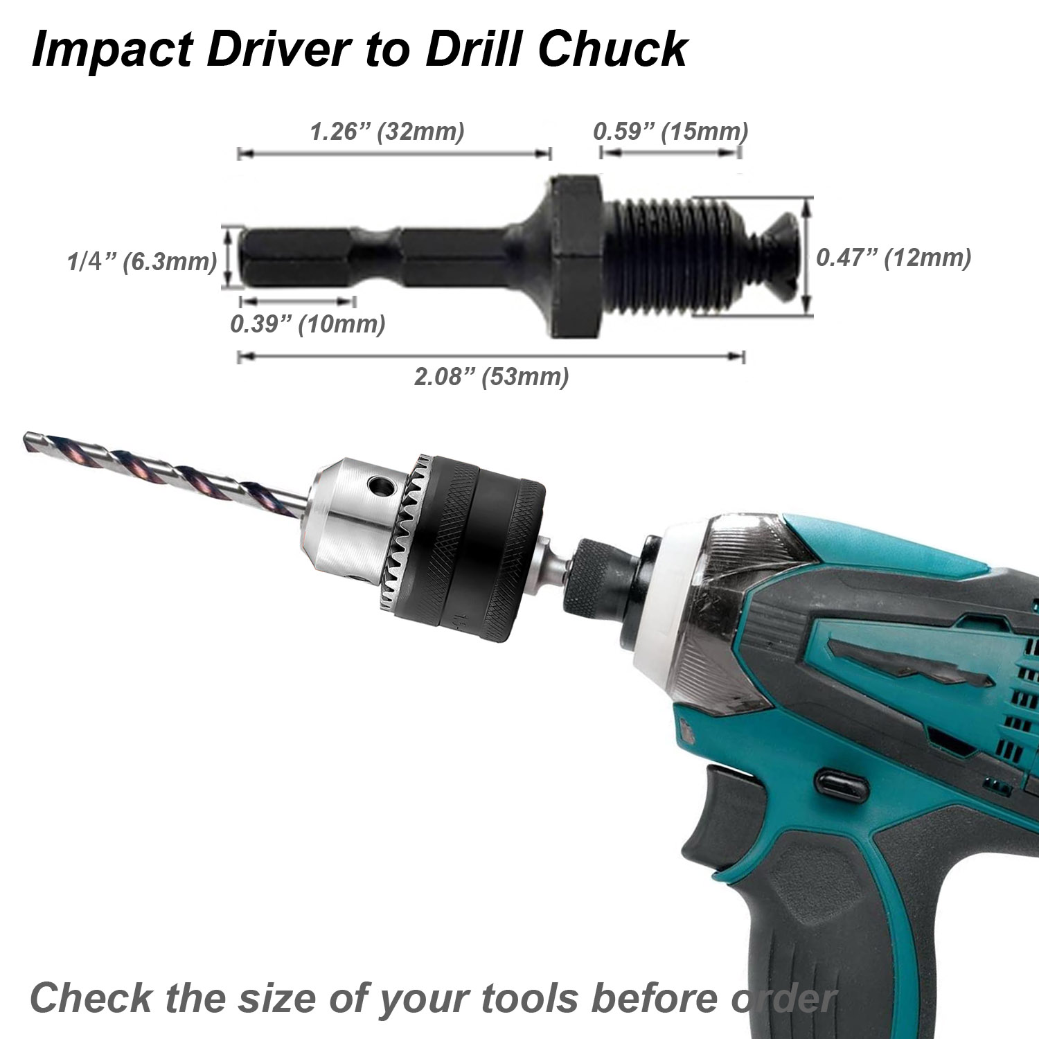 Drill Chuck Converter Adapter  - Power Tools Plus 评论和价格