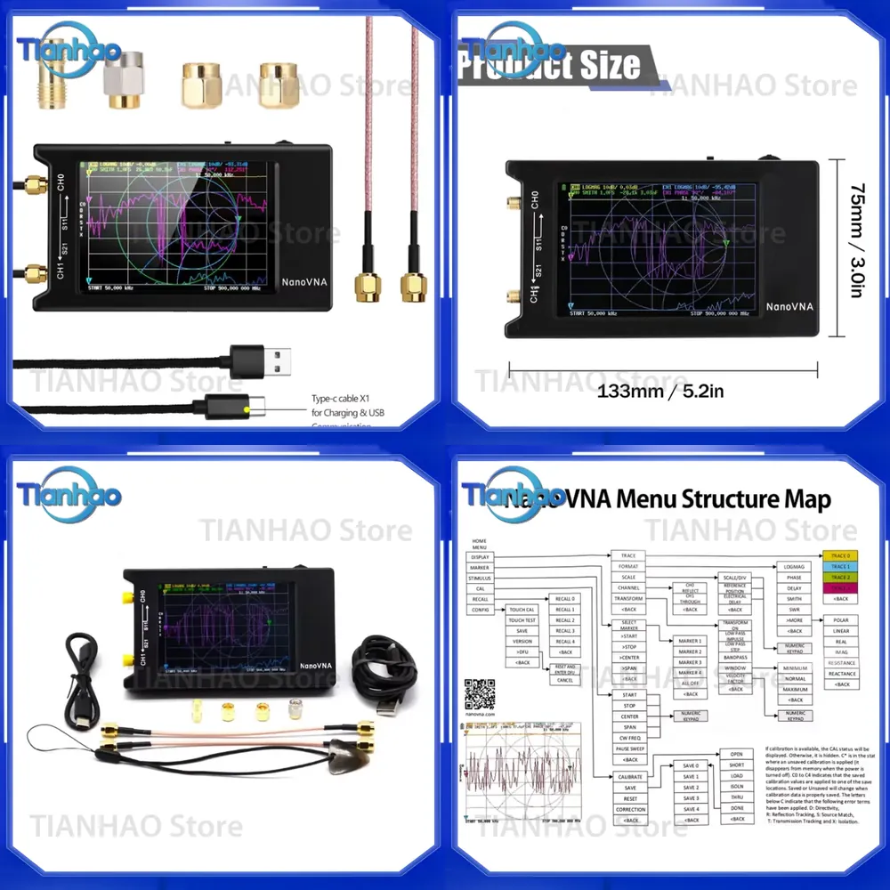 Nano VNA-H4 Antenna Analyzer f - Power Tools Vector 评论和价格