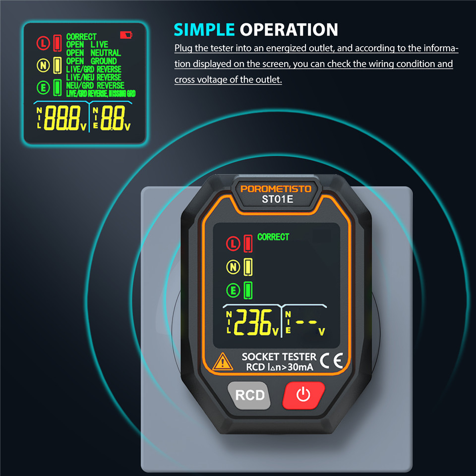 POROMETISTO ST01 Socket Tester - Power Tools Uk Review 评论和价格