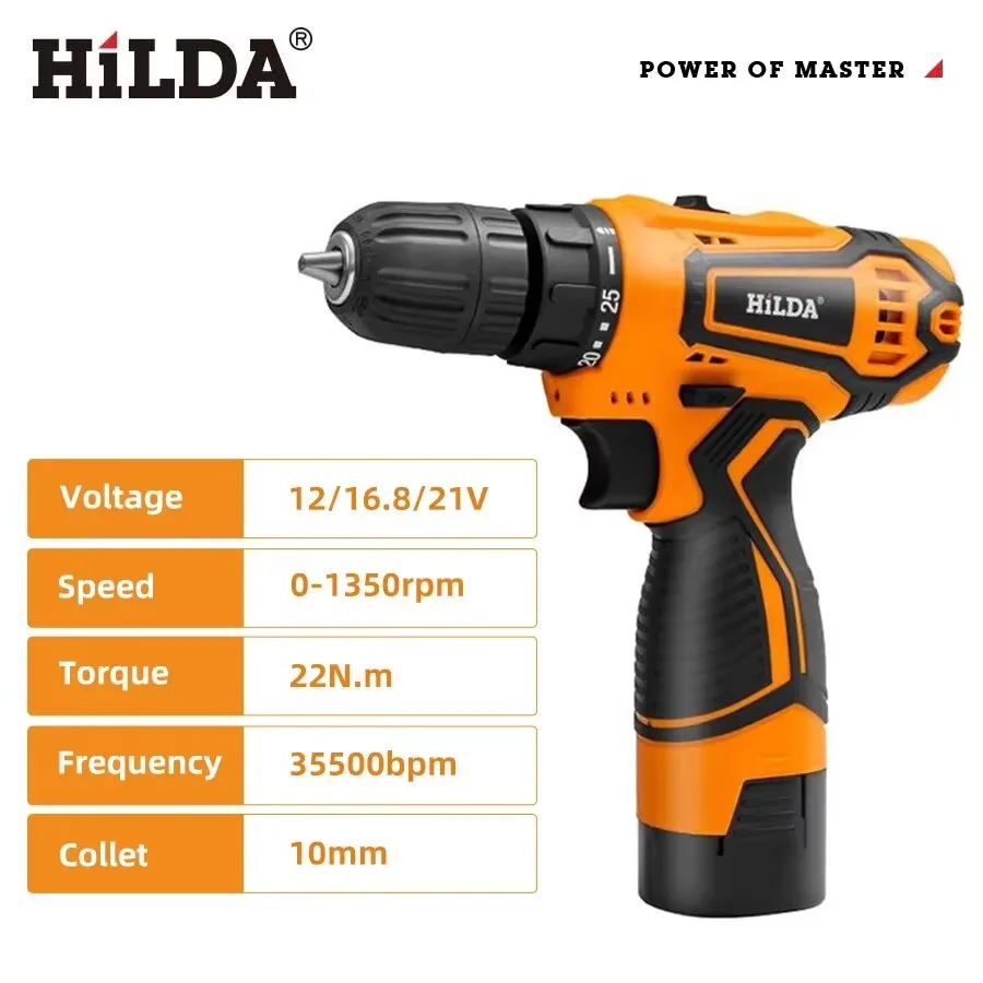 HILDA 12V/16.8V Cordless Drill - Power Tools You Must Have 评论和价格