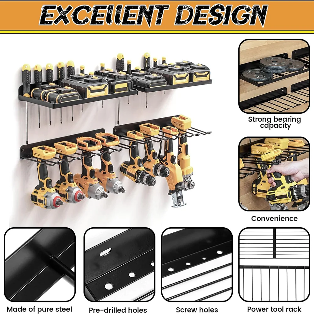 Power Tool Wall Mount Holder H - Power Tools On Pegboard 评论和价格