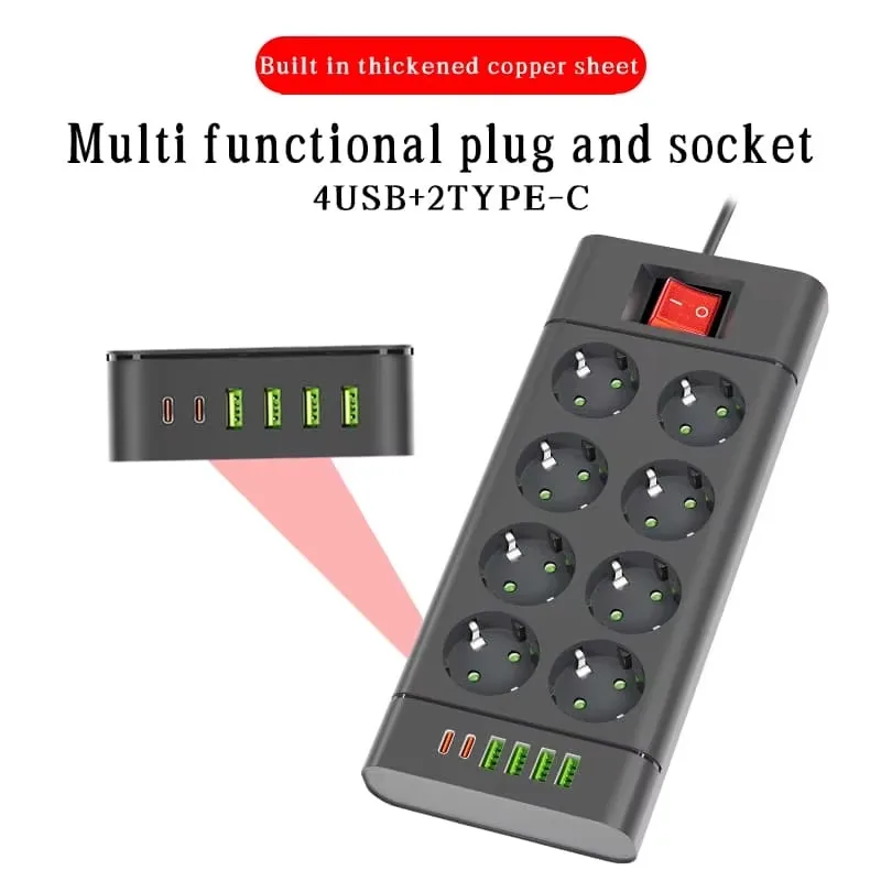 EU Plug Power Strip Outlet Ext - Power Tools Extension 评论和价格