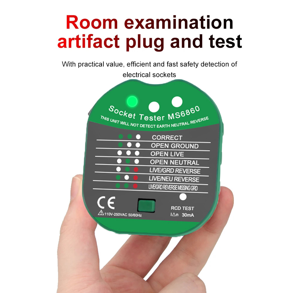 30mA Socket Tester Voltage Tes - Power Tools Uk Review 评论和价格