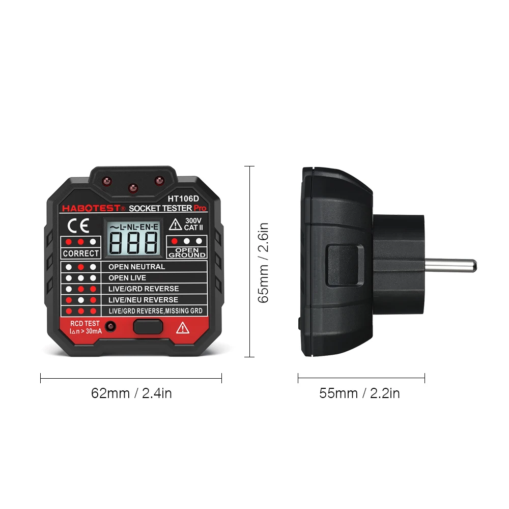 HT107 Pro Digital Socket Teste - Power Tools Uk Review 评论和价格